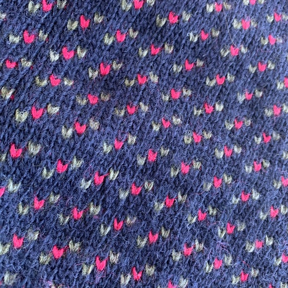 L.L. Bean Chunky Knit Navy Silver Claps Cardigan! - Picture 6 of 7